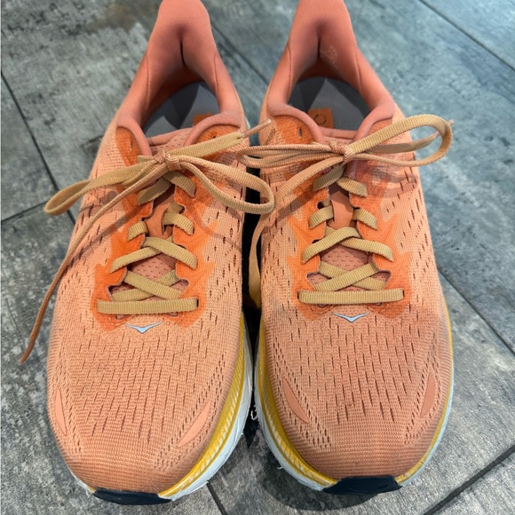 Hoka Orange Running Shoes with Yellow Accents - Picture 2 of 7